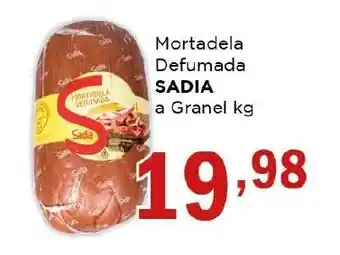 Supermercados Mundial Mortadela Defumada Sadia a granel 1kg oferta