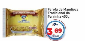 Farofa de mandioca tradicional da terrinha 400g