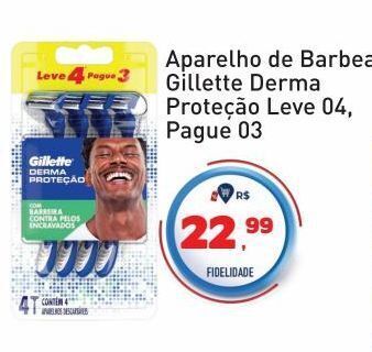 Aparelho de barbear gillette derma proteção leve 04, pague 03