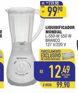 Mercantil Rodrigues Liquidificador mondial oferta