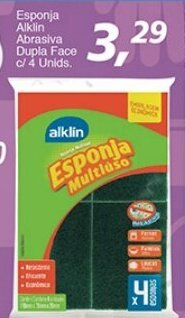 Supermercados Guanabara Esponja Alklin Abrasiva Dupla Face c/4 unids. oferta