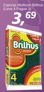 Supermercados Guanabara Esponja Multiuso Brilhus Leve 4 pague 3 oferta