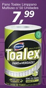 Pano Toalex Limppano Multiuso c/50 unidades