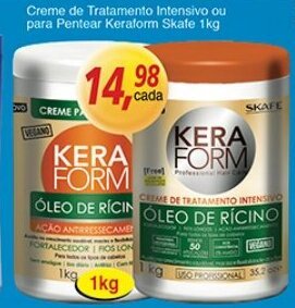 Supermercados Guanabara Creme de Tratamento Intensivo ou para Pentear Keraform Skafe 1kg oferta