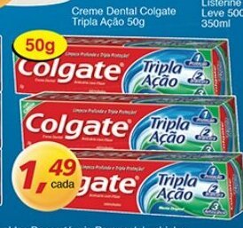 Supermercados Guanabara Creme Dental Colgate Tripla Acao 50g oferta