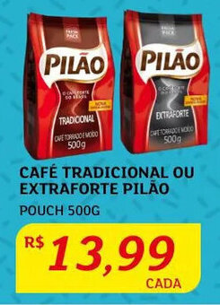 Assaí Atacadista Café Tradicional ou Extraforte Pilão 500g oferta