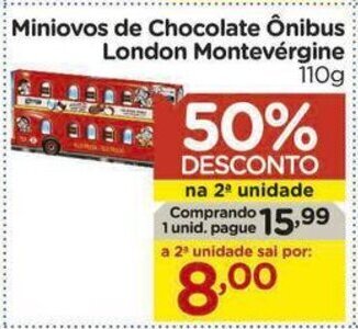 Carrefour Miniovos de Chocolate Ônibus London Montevérgine 110g oferta