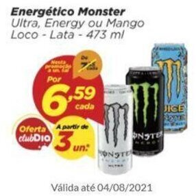 Dia Energetico Monster 473ml oferta