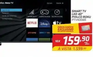 Smart tv led 40” philco roku