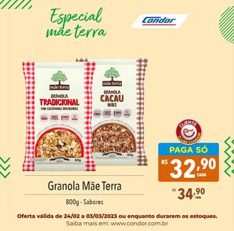 Supermercados Condor Granola mãe terra oferta