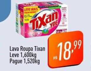 Supermercados Pague Menos Lava roupa tixan oferta