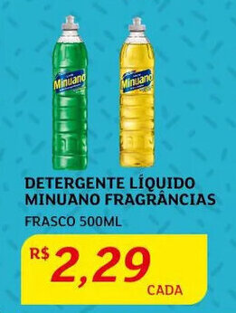 Assaí Atacadista Detergente Líquido Minuano Frag. 500ml oferta