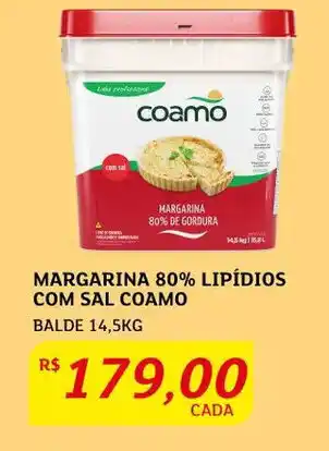Assaí Atacadista Margarina 80% Lipídios com sal Coamo 14.5kg oferta