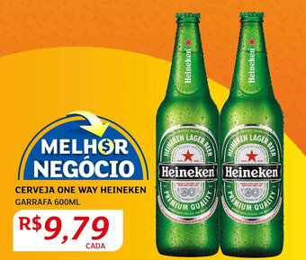 Assaí Atacadista Cerveja One Way Heineken 600ml oferta