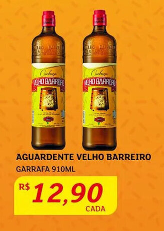 Aguardente Velho Barreiro 910ml