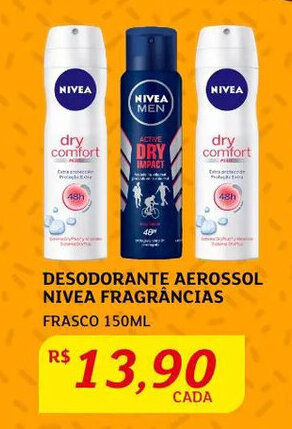 Assaí Atacadista Desodorante Aerossol Nivea Frag. 150ml oferta