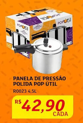 Assaí Atacadista Panela de Pressão Polida Pop útil 4.5L oferta