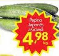 Lopes Supermercados Pepino japonês a granel oferta