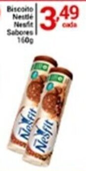 X Supermercados Biscoito Nestlé Nesfit Sabores 160g oferta