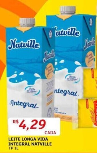 Assaí Atacadista Leite Longa Vida Integral Natville tp 1L oferta