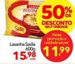 Lopes Supermercados Lasanha sadia oferta