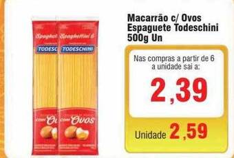 Spani Atacadista Macarrão c- ovos espaguete todeschini oferta