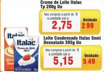 Spani Atacadista Creme de leite italac tp leite condensado italac semi desnatado oferta