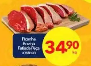 Lopes Supermercados Picanha bovina fatiada peça a vácuo oferta