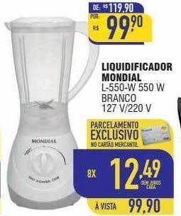 Mercantil Rodrigues Liquidificador mondial oferta