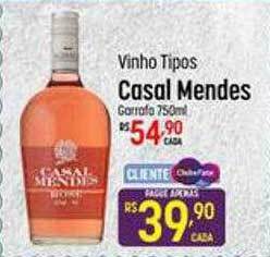 Vinho tipos casal mendes garrafa