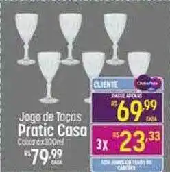Muffato Jogo de taças pratic casa oferta