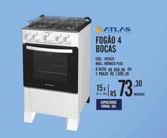 Zema Atlas fogão 4 bocas oferta