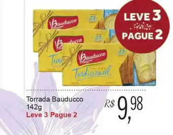 Torrada bauducco leve 3 pague 2