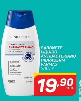 GBarbosa Sabonete líquido antibacteriano hidraderm farmax oferta