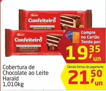 Tenda Atacado Cobertura de chocolate ao leite harald 1,010kg oferta