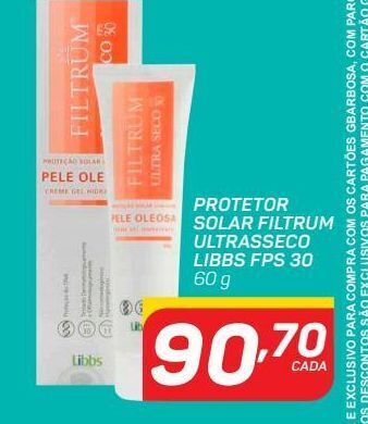 Protetor solar filtrum ultrasseco libbs fps 30