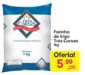 Supermercados Princesa Farinha de trigo três coroas 1kg oferta