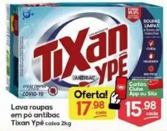 Supermercados Princesa Lava roupas em pó antibac tixan ypê 2kg oferta