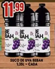 Supermercados Cristal Suco de Uva Bebah 1.35L cada oferta