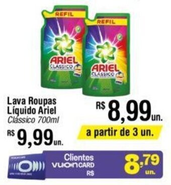 Fort Atacadista Lava roupas Líquido Ariel 700ml oferta