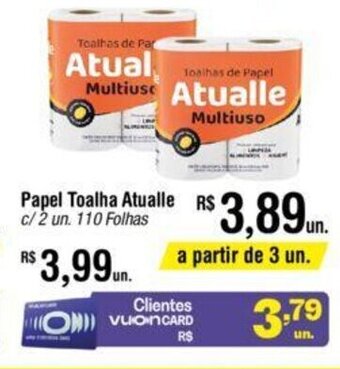 Fort Atacadista Papel Toalha Atualle c/2 un 110 folhas oferta