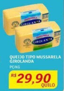 Assaí Atacadista Queijo Tipo Mussarela Girolanda oferta