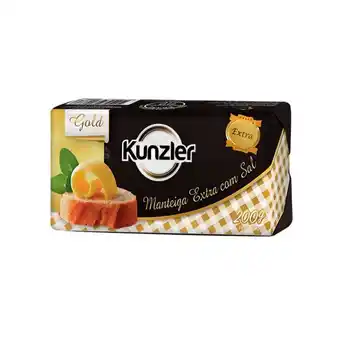 Manteiga kunzler gold extra com sal tablete 200g