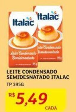 Assaí Atacadista Leite Condensado Semidesnatado Italac 395g oferta