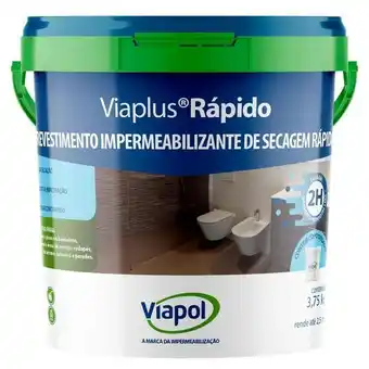 Impermeabilizante viaplus rápido cinza 3,75 kg