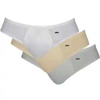 Farmácias Pague Menos Kit com 03 cuecas slip zorba algodão 791 m branco/ bege/ grafite oferta