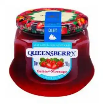 Geleia diet queensberry morango vidro 280 g