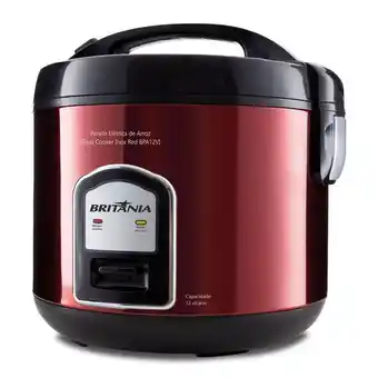 Balaroti Panela de arroz britânia glass cooker inox red bpa12vi oferta