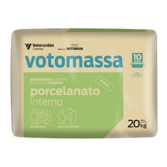 Leroy Merlin Argamassa porcelanato interno cinza 20kg votoran oferta