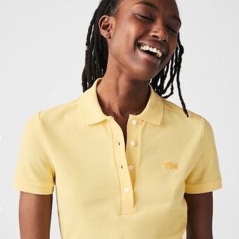 Lacoste Polo feminina lacoste em piqué de algodão com stretch oferta